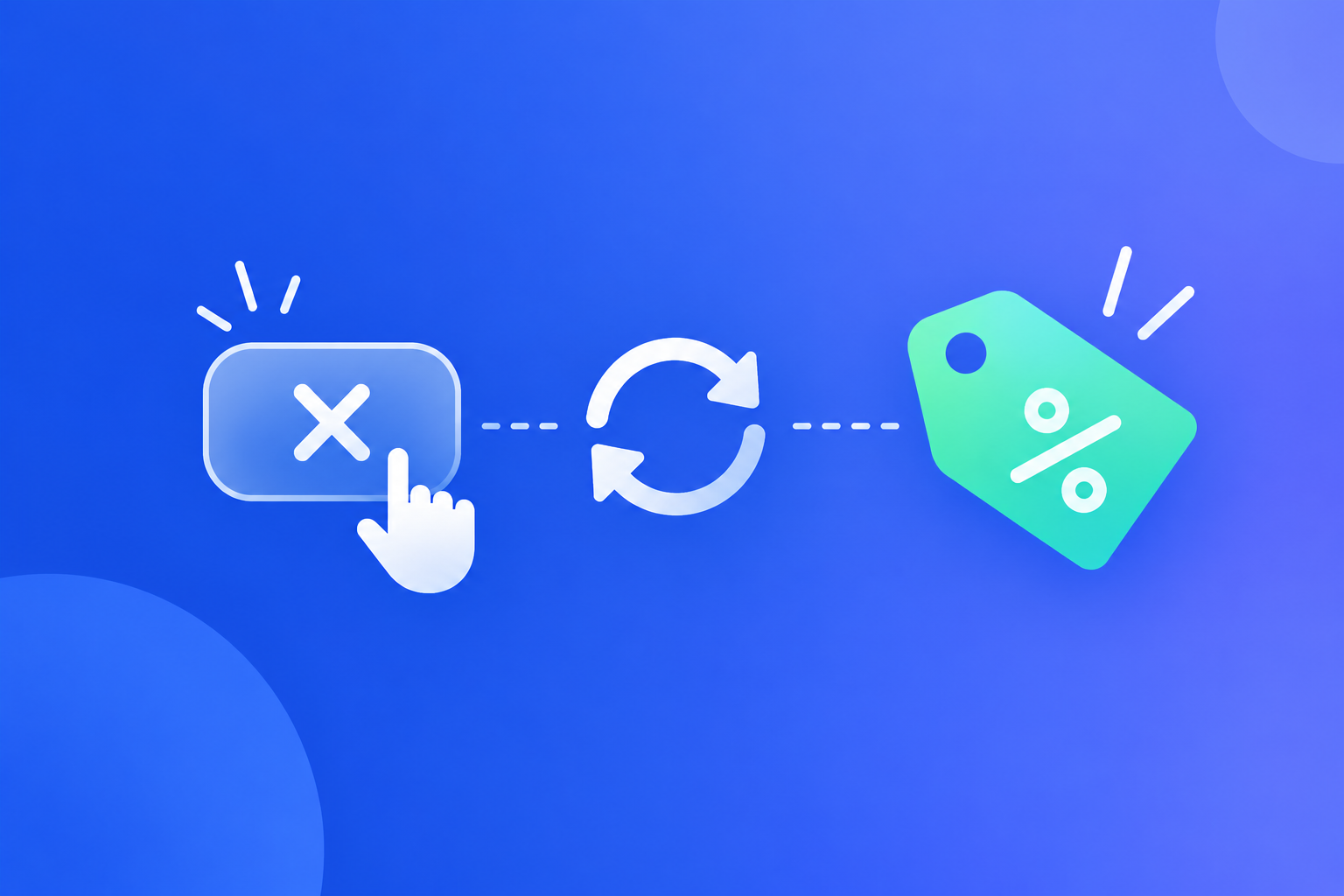 A subscription cancel button next to a discount tag, representing a retention offer shown during cancellation